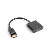 Lanberg Adaptador DislayPort 1.2 a HDMI Macho/Hembra 10cm Negro