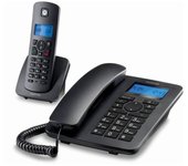 Motorola C4201 Combo Teléfono Fijo + Inalámbrico DETC Negros