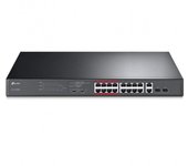 TP-Link TL-SL1218MP Switch 16 Puertos PoE+ + 2 Puertos Gigabit + 2 Puertos SFP Gigabit