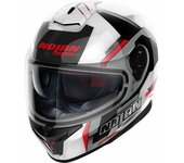 Nolan N80-8 Wanted N-Com Casco - Negro Gris Blanco (2XS)