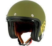 Helstons Thunderbolt Casco Jet - Negro Blanco Verde (M)