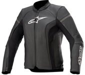 Alpinestars Stella Kira V2 Chaqueta de cuero de motocicleta para damas - Negro (44)