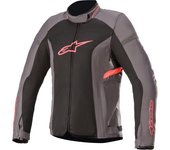 Alpinestars Stella T-Kira V2 Air Chaqueta textil de motocicleta para damas - Negro Gris Rosa