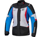 Alpinestars Honda Stella ST-1 Chaqueta textil impermeable para mujer - Negro Gris Azul (XL)