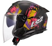 LS2 OF618 Verso II Wingz Casco Jet - Negro Amarillo (M)