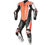 Alpinestars Absolute V2 Traje de cuero de motocicleta de una pieza - Negro Blanco Rojo (48)