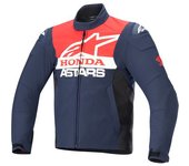 Alpinestars Honda SMX Softshell Chaqueta textil impermeable para motocicletas - Negro Rojo Azul (3XL)