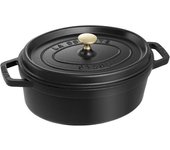 Staub La Cocotte 31 cm, ovalado, Negro, Hierro fundido