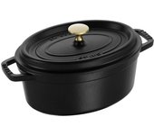 Staub La Cocotte 23 cm, ovalado, Negro, Hierro fundido