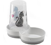 Flamingo Cats in Love Comedero