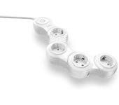 Quirky Pivot Power Regleta Flexible 6 Tomas con Interruptor Blanca