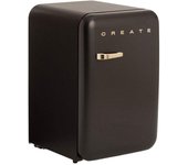 Create Frigorífico Mini Retro 83cm 107L D con Botellero Cristal Templado Negro