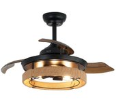 Cecotec EnergySilence Aero 3600 Invisible Natural Design Ventilador de Techo con Luz 25W Negro