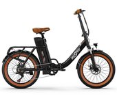 OneSport OT16-2 Bicicleta Eléctrica Motor 250W Batería 48V/17Ah Autonomía 60km 20" Marrón/Negro