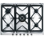 Placa Gas SMEG SRV576GH5 70cm Inox 5 Fuegos