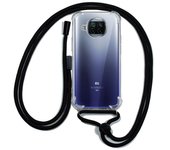 Cool Funda Negra con Cordón Liso para Xiaomi Mi 10T Lite