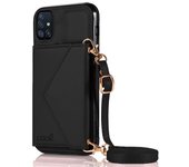 Cool Funda Colgante Wallet Negro para Samsung Galaxy A51