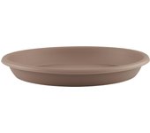 Lote maceta alta y plato capri taupe 46 cm