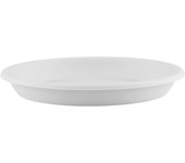 Lote maceta alta y plato capri blanco 56 cm