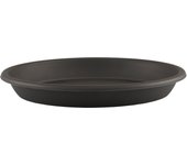 Lote maceta alta y plato capri antracita 56 cm