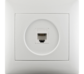 Toma teléfono rj11 monoblock lika color blanco