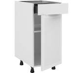 Mueble bajo de cocina delinia id newport blanco mate 76,8x40 cm 1pta 1 caj