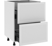 Mueble bajo de cocina delinia id newport blanco mate 76,8x60 cm 2cac