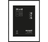 Marco aluminio accent premium negro 30x40cm