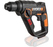 Worx martillo a batería sds+ h3 de 20v 1,2j sin batería ni cargador wx390.9