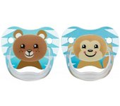 Dr Browns médico Chupete Brown's Prevent Animals 6-18m Azul x2