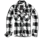Brandit Check Camiseta - Negro Blanco (L)