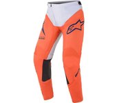 Alpinestars Racer Braap Pantalones de Motocross - Blanco Naranja (30)