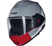 Nolan N120-1 Grafo N-Com Casco - Gris Blanco Rojo (S)