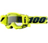 100% Accuri II Forecast Gafas de motocross - Negro Amarillo (un tamaño)