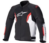 Alpinestars AST-1 V2 Air Chaqueta textil de motocicleta - Negro Blanco Rojo (M)