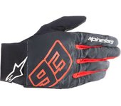 Alpinestars Aragon Guantes de motocicleta - Negro Blanco Rojo (S)