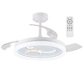 Ventilador led aspas retráctiles raina blanco cct dim (50w)