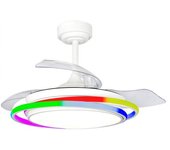 Ventilador led aspas plegables antila mini rgb cct (45w)