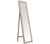 LOLAhome Espejo de pie madera natural de 157x37 cm