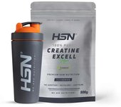 HSN Pack - creatina excell (100% creapure®) en polvo 500g + shaker  we are nutrition! acero inoxidable 739ml gris