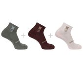 Calcetines de trail salomon everyday ankle 3-pack silver cloud/se