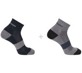 Calcetines de trail salomon evasion ankle 2-pack blue nights/monu
