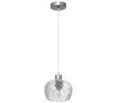 FABRILAMP Colgante Estela 1xe27 Cromo Regx13x13 Cm C/tulipa Cristal Tallado Transparente