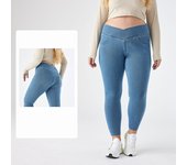 Leggings vaqueros Mujer Talla large, High Cruzada Belt, push up y elástico