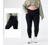 Leggings vaqueros Mujer Talla large, High Cruzada Belt, push up y elástico