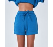 Conjunto Deportivo Mujer yoga: Camiseta holgada con Cordón Y short transpirable