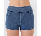 Pantalones cortos vaqueros deportivos Mujer push up high Belt