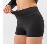 Pantalones cortos vaqueros deportivos Mujer push up high Belt