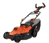 BLACK+DECKER BEMW471ES-QS Tondeuse à Gazon Filaire 6 Hauteurs, 1600 W, Orange, 38 cm, Cortacésped
