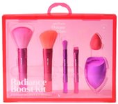 Mejor Dto!   Unique Glow Radiance Boost Set 1 und Set de Brochas de Maquillaje